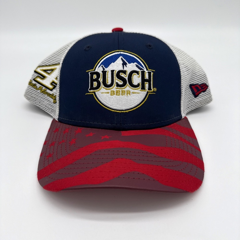 Kevin Harvick #4 Nascar Hat Cap Busch Beer American Flag Brim New Era One‎ Size